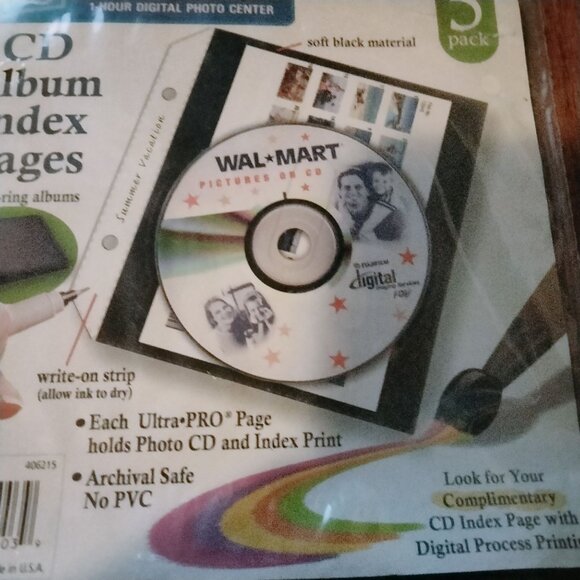 Cd Album Index Pages 5 Pack For 2 Ring Albums USA - Picture 3 of 4